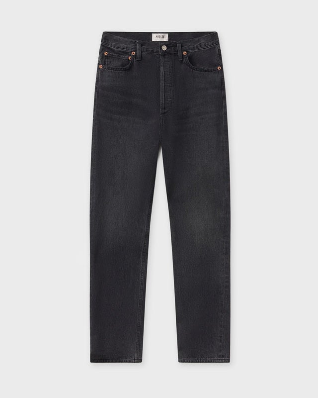 AGOLDE Jeans 90'S Pinch Waist Long High Rise Straight Washed black 25
