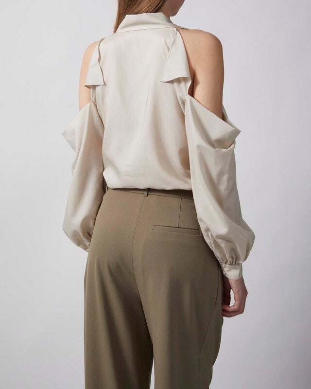 Acne Studios Blus Cut-Out Bow Light beige 38