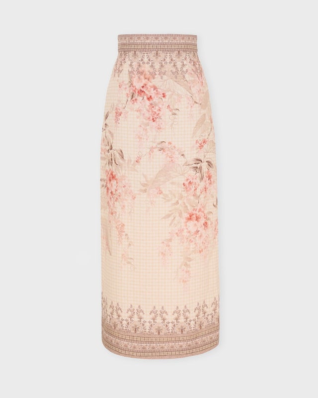 Zimmermann Skirt Illuminate Pencil Midi  Multicolor 3 (L-XL)