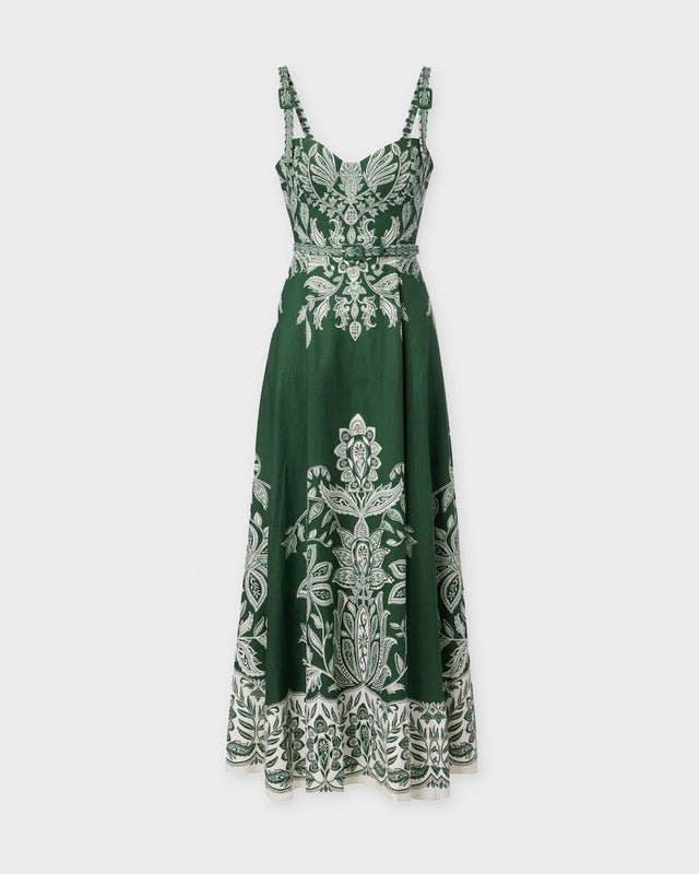 FARM Rio Dress Miranda Belt Buckles Maxi Green S