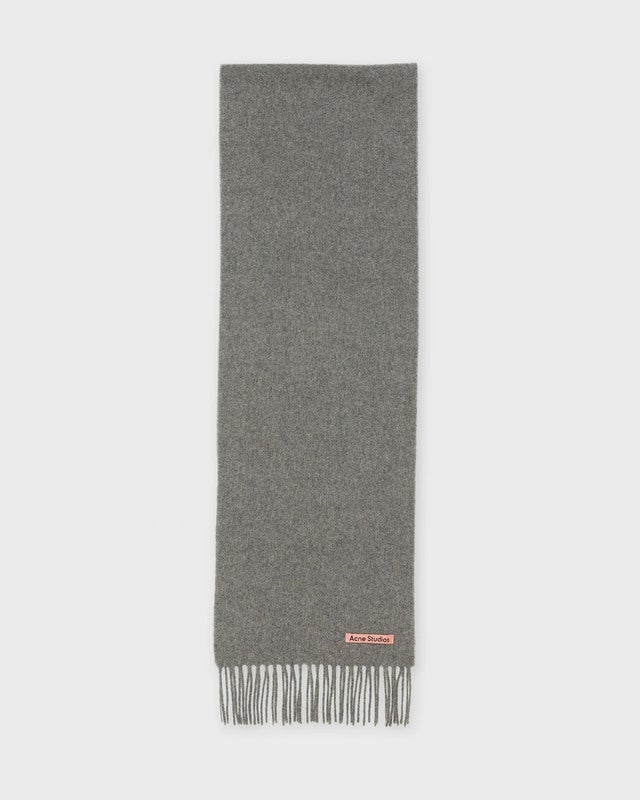 Acne Studios Fringe Wool Scarf Grå/brun ONESIZE