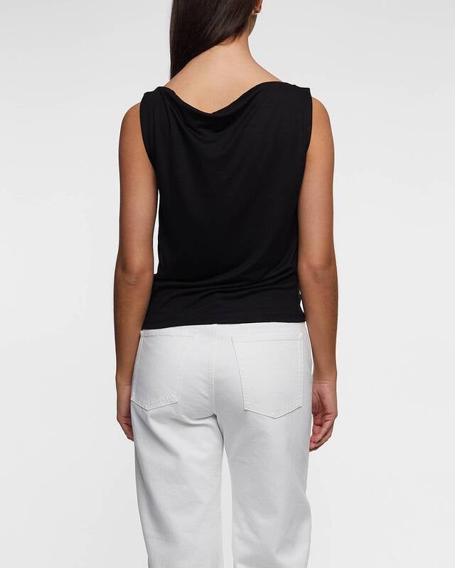 Dagmar Top Square Neck  Black XS