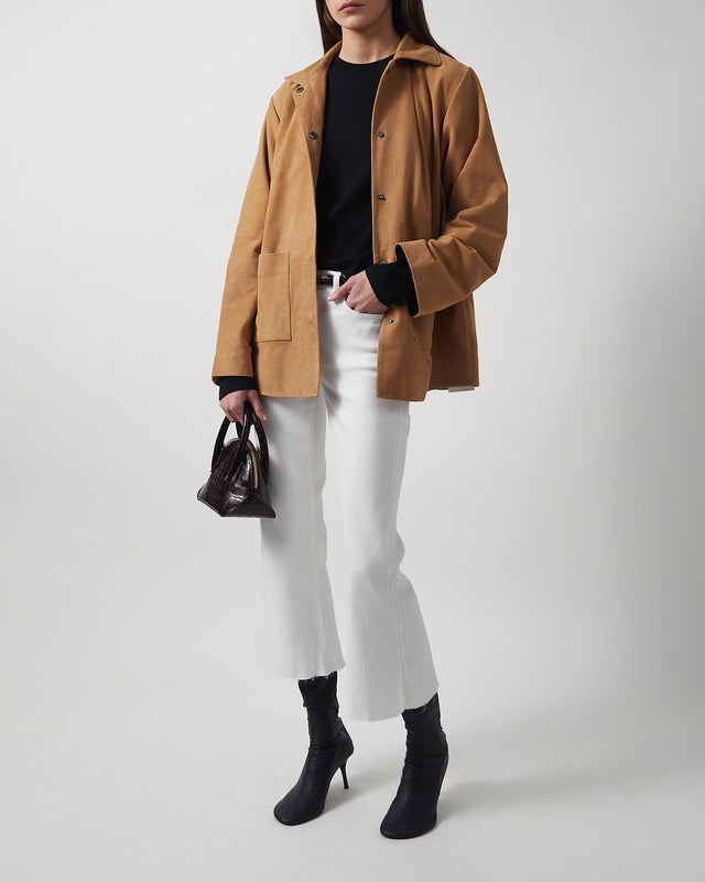 7 For All Mankind Jeans Cropped Dojo Soleil Raw Cut White 24