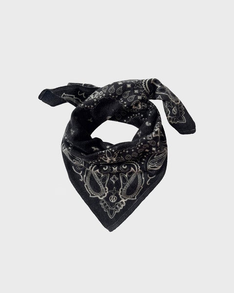 CASHMERE PAISLEY SCARF - BLACK 65x65 svart ONESIZE 2
