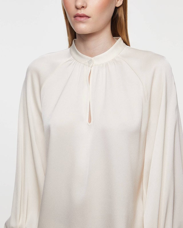 Filippa K Blouse Stand Collar  Cream 40