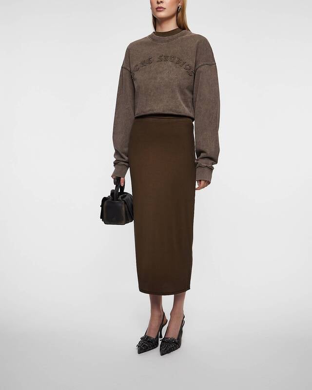 Acne Studios Kjol Fitted Ribbed Mud L