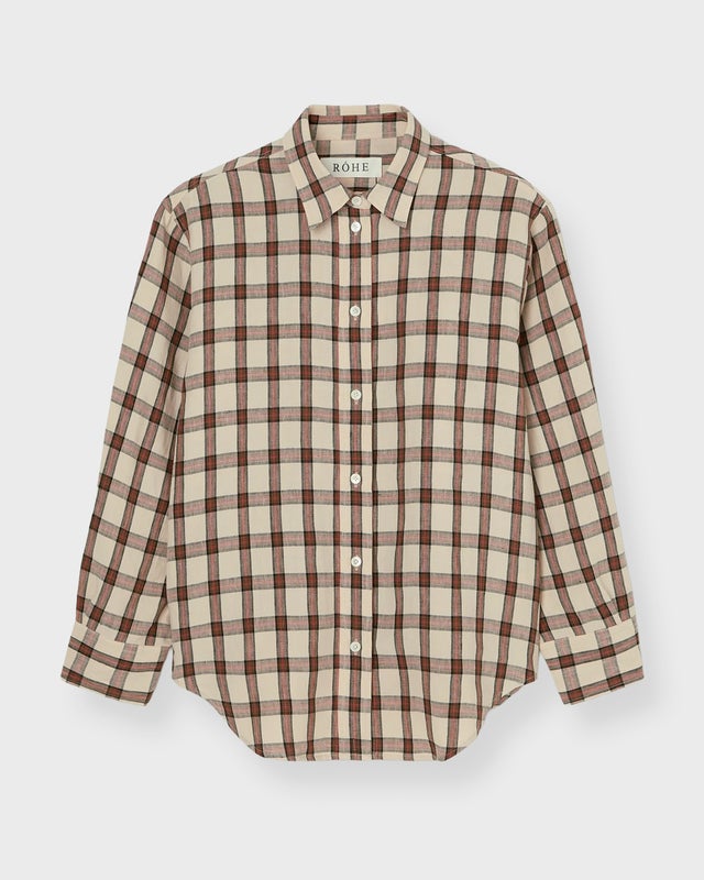RÓHE Shirt Oversized Check Red 36