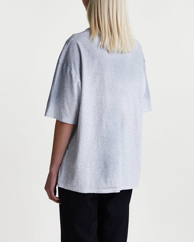 Acne Studios T-shirts Relaxed Logo Grey melange XXS