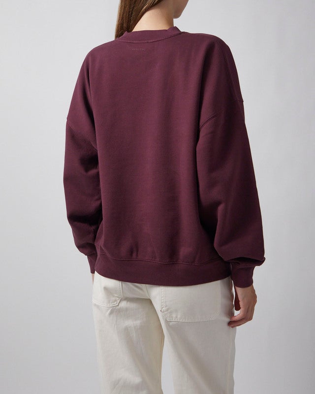 Anine Bing Sweatshirt Miles Letterman Burgundy S