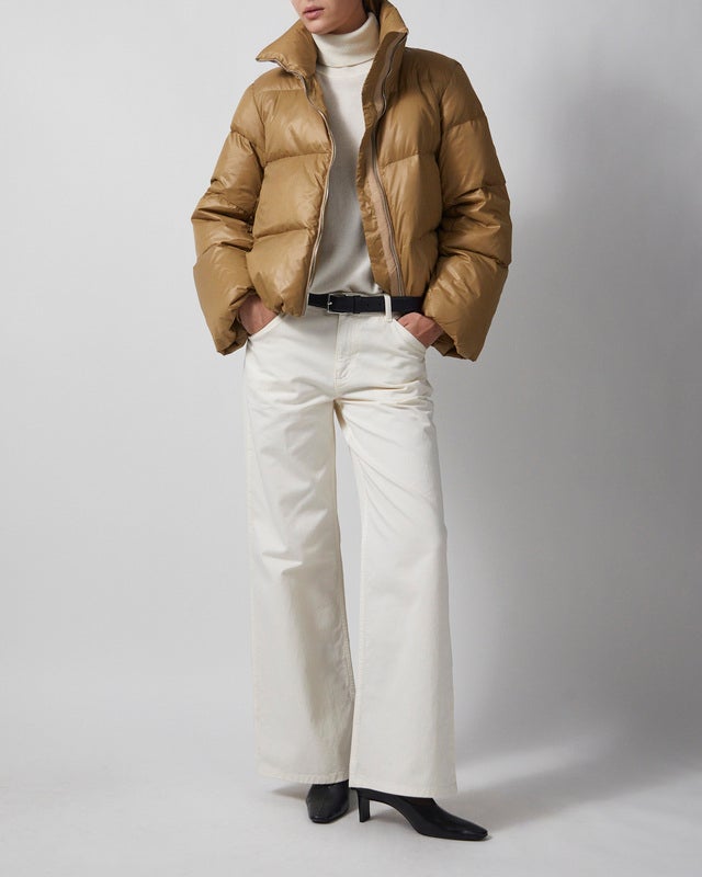 Wakakuu Icons Jacket Storm Puffer Short Beige XS
