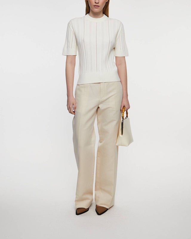 Filippa K Trousers Relaxed Straight Cream 42