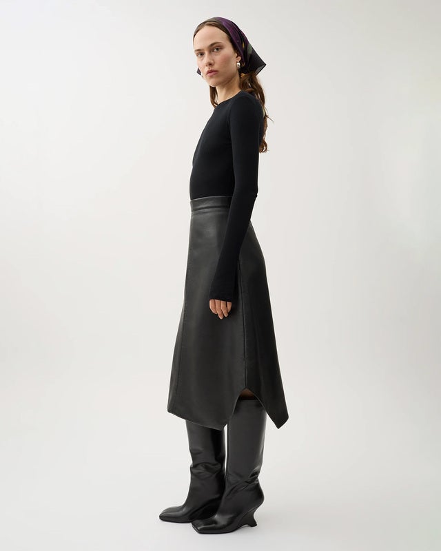Rodebjer Skirt Amalia Rec Leather Black M