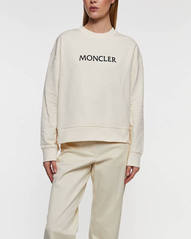 Moncler Sweatshirt Moncler Logo Cotton White M