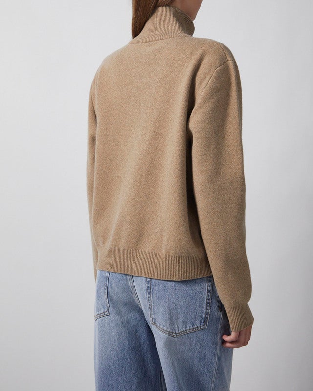 RÓHE Polo Zipped mouliné Camel 38