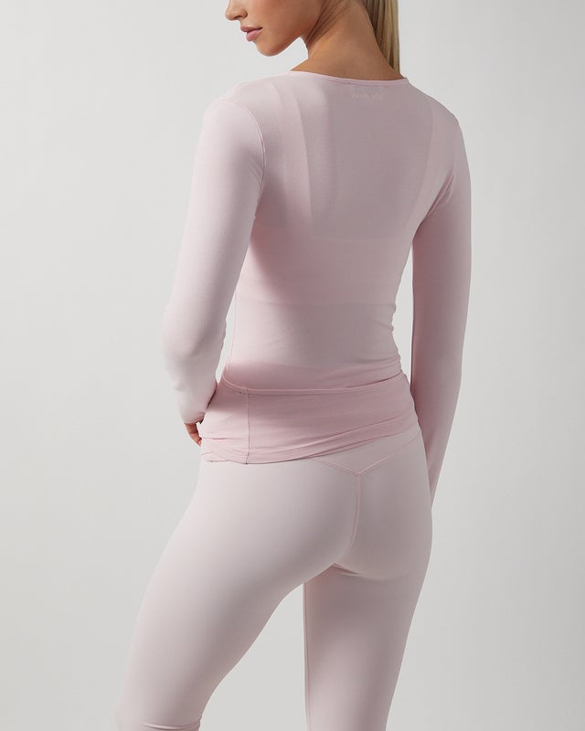 Sisterly tribe Top Soft Ballet Wrap Light pink XL