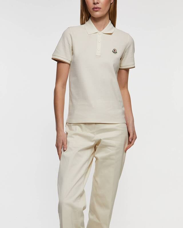 Moncler Top Polo Collar  Natural M