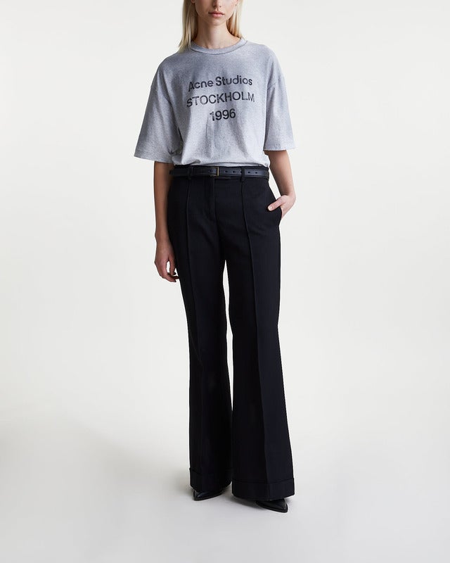 Acne Studios T-shirts Relaxed Logo Grey melange XXS