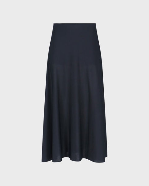 Skirt Fluid Viscose Navy 1
