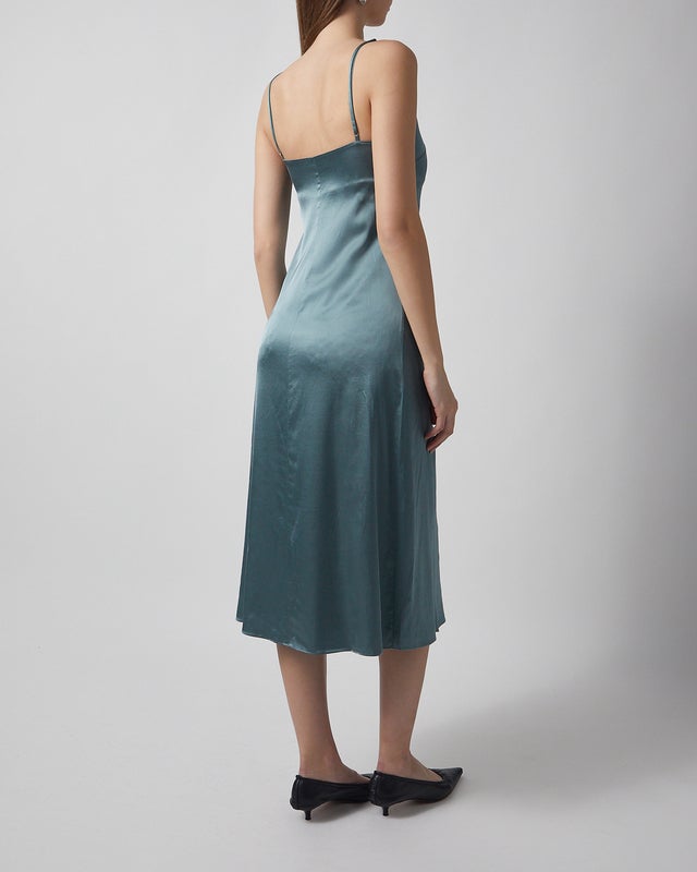 Acne Studios Dress Satin Slip Sage 36