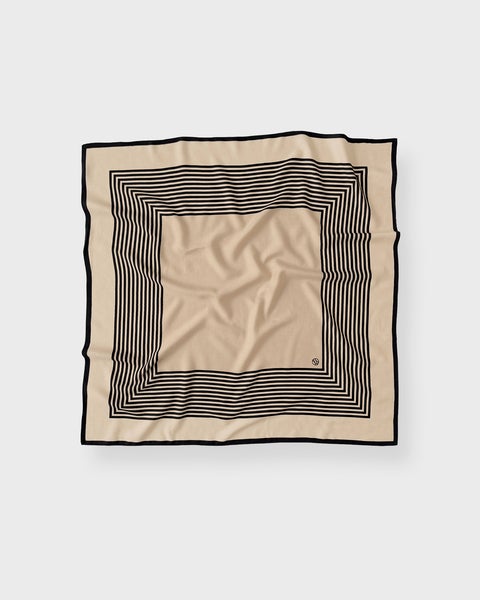 Scarf Wool Striped Svart/creme ONESIZE 1