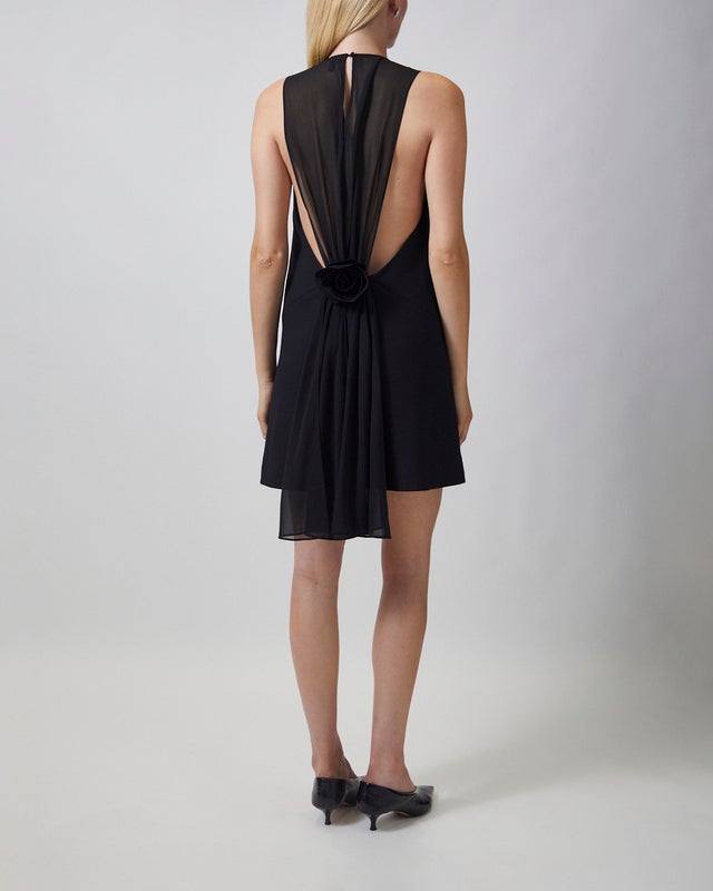 ROTATE  Dress Crepe Mini A-Line Black 36