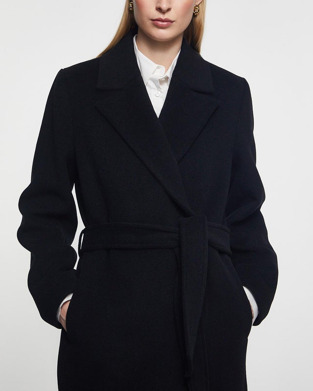 Filippa K Coat Charlotte Wool Belted Black 36