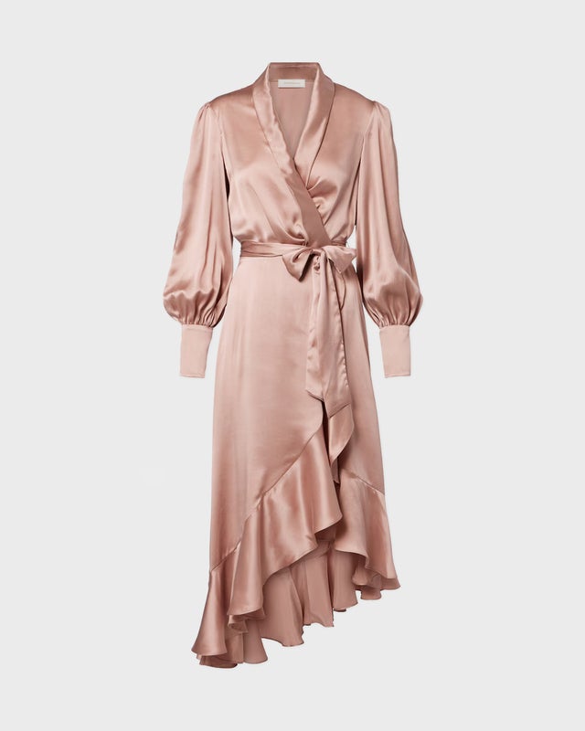 Zimmermann Dress Silk Wrap Midi  Light pink 3 (L-XL)