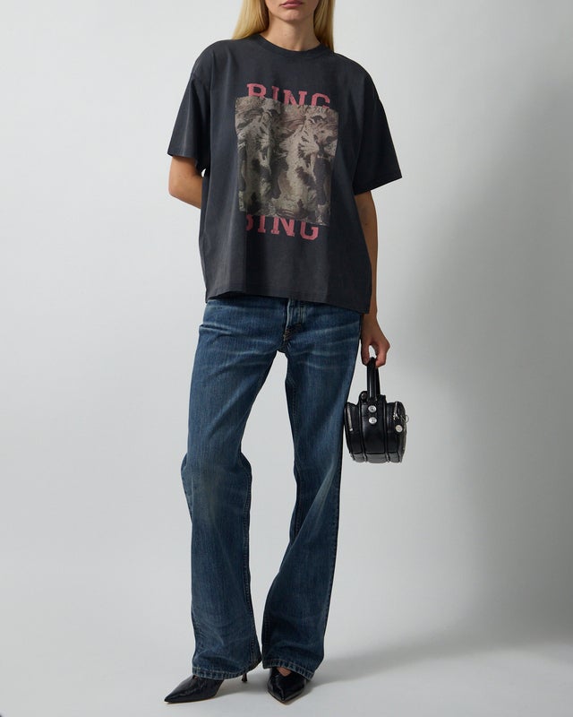 Anine Bing T-Shirt Cade Tee Tiger Bing Washed Black S