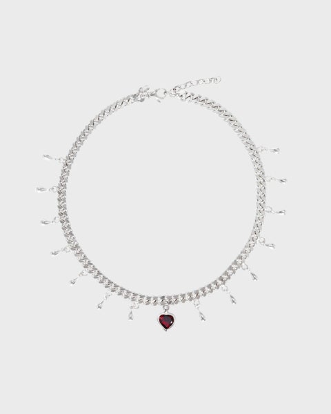 Drop of Heart Necklace Silver ONESIZE 1