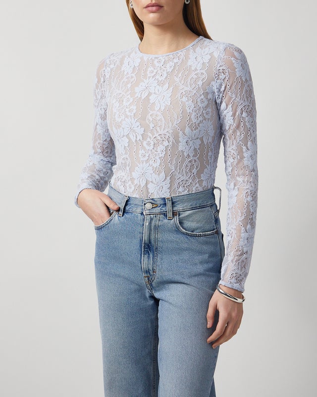 Zimmermann Bodysuit Lace Ljusblå 2 (M-L)