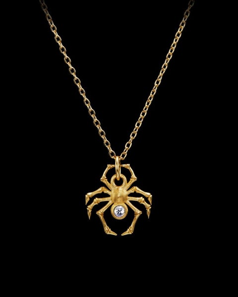 Halsband Spider Necklace Gold Guld ONESIZE 1
