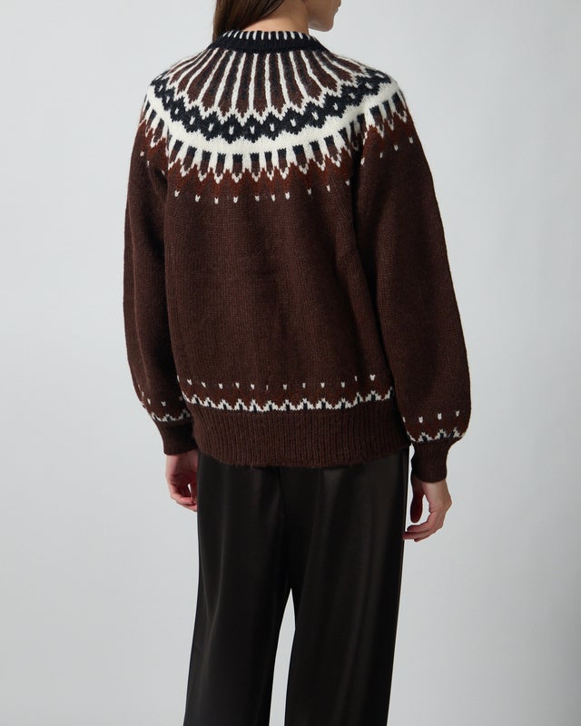 DÔEN Cardigan Hue Brown L
