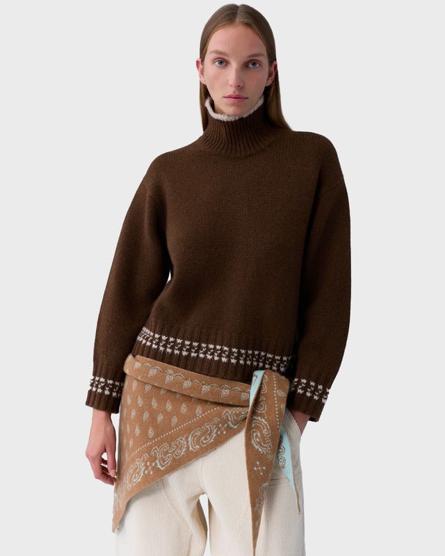 Guest In Residence Cashmere Scarf The Wild Rag Beige/blå ONESIZE