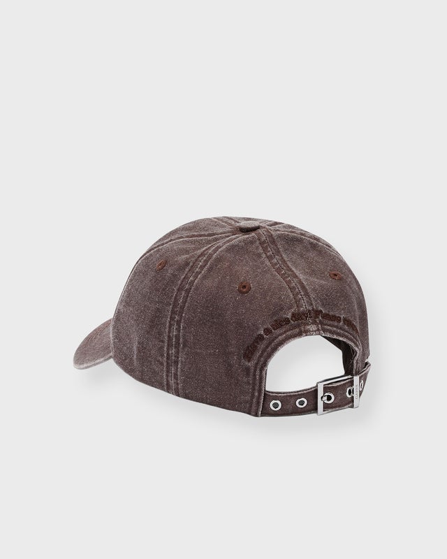 Ganni Cap Washed Cotton Canvas Brown ONESIZE