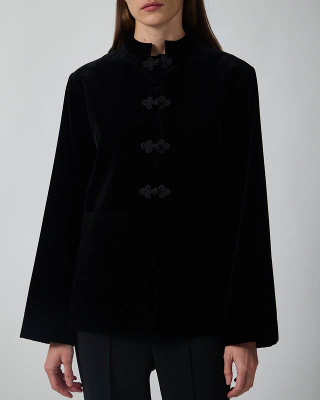 RÓHE Jacket Pankou Closure Velvet Black 40