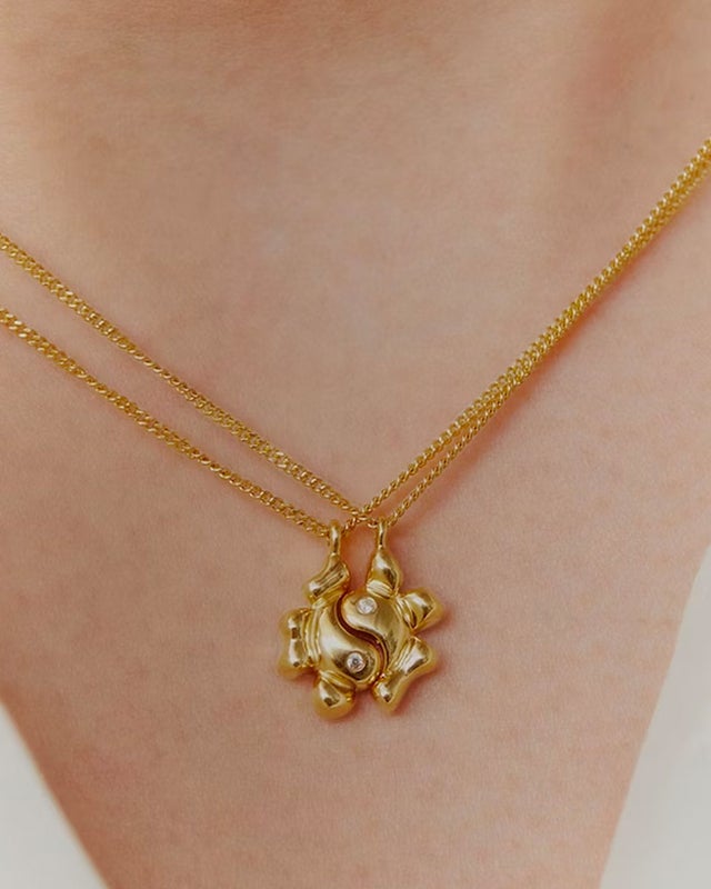 MARIA BLACK Halsband Pansy Guld ONESIZE