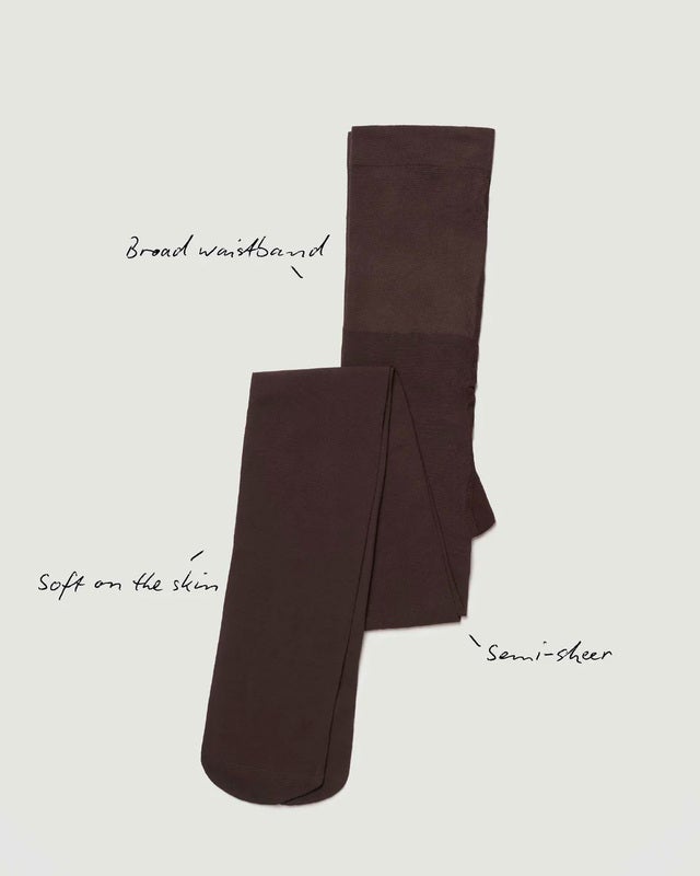 Swedish Stockings Tights Svea Premium Dark brown L