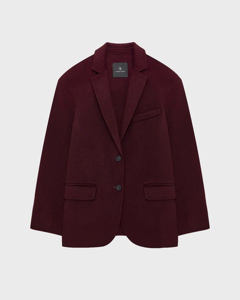 Blazer Quinn Cashmere Blend Burgundy 1