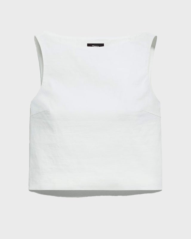 Theory Topp Sleeveless Boatneck Vit US 8 (EUR 40)