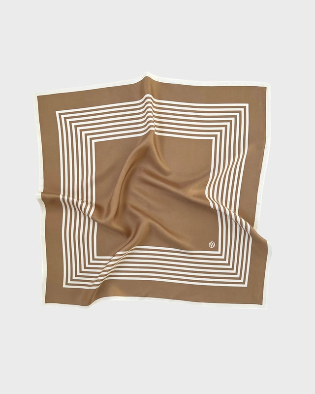 Le Scarf Scarf No. 9 Cappuccino & White 65x65 ONESIZE