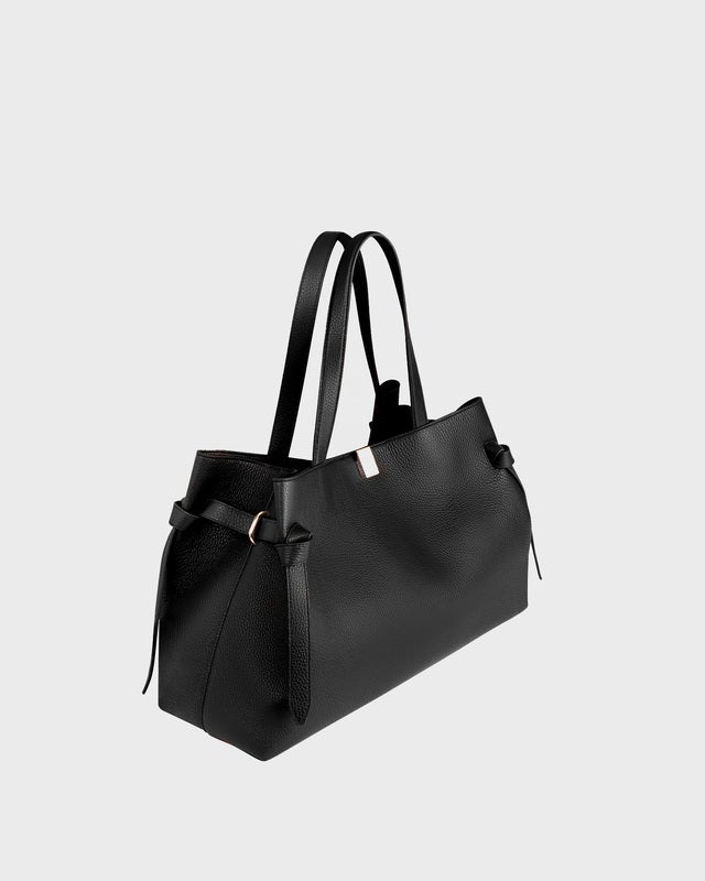 YUZEFI Gyoza Tote Pebble Bag Black ONESIZE