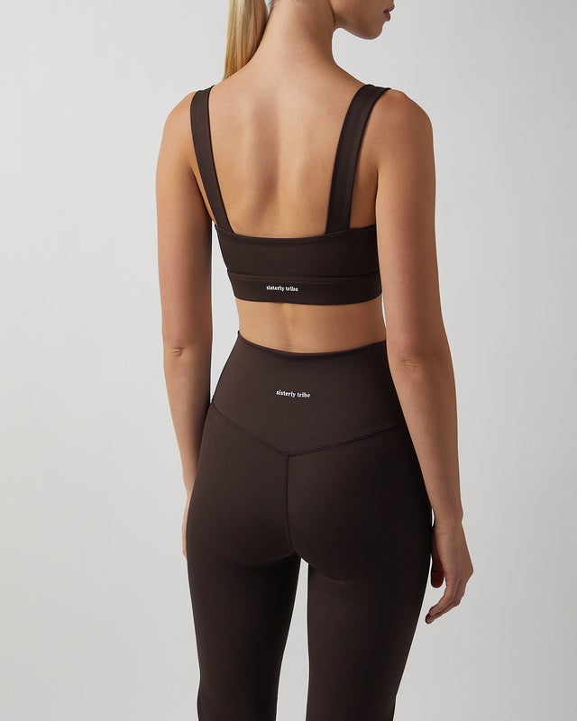 Sisterly tribe Top Softsculpt Sweetheart  Espresso M