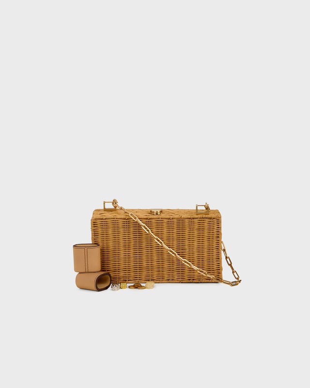 Cult Gaia Backgammon Clutch Natural ONESIZE
