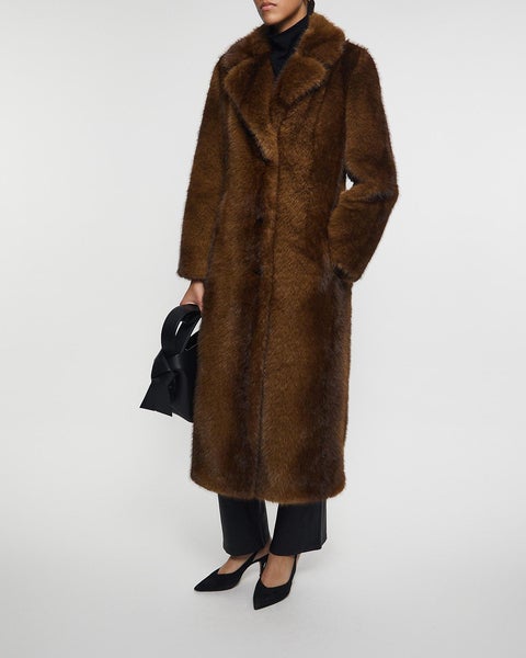 Coat Nora Faux Fur Brown 2
