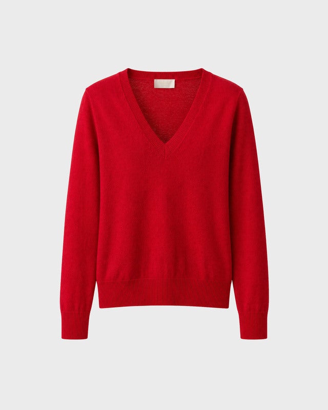 Wakakuu Icons Sweater Angler Wool Cashmere Red S