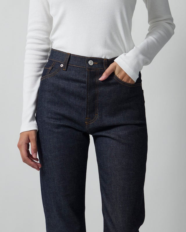 Dagmar Jeans Straight Leg Denim Raw blue W27/L32