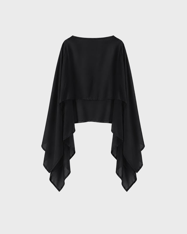 Wakakuu Icons Cape Ilse Sheer Black ONESIZE