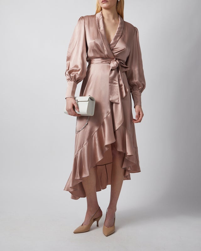 Zimmermann Dress Silk Wrap Midi  Light pink 3 (L-XL)