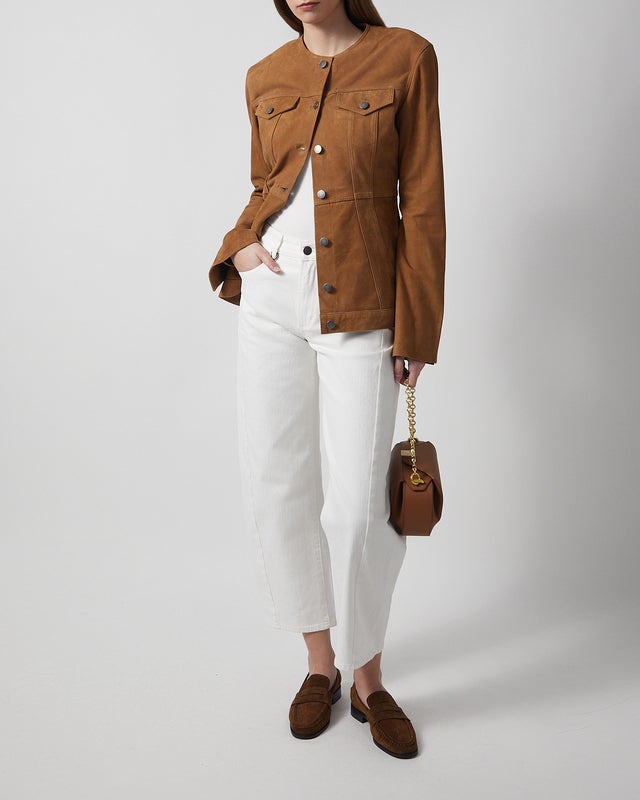 Haikure Jacket Temple Suede Chocolate M