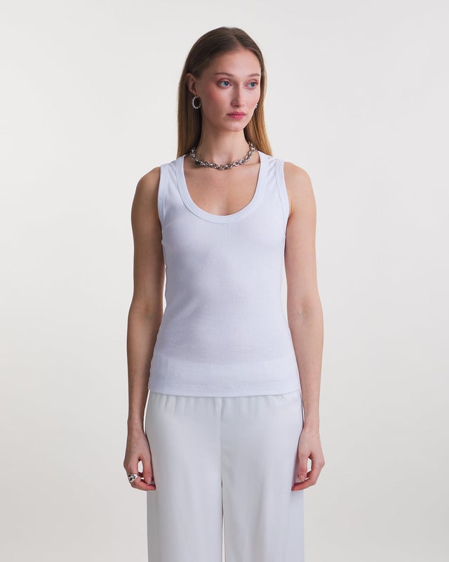 Wakakuu Icons Top Biarritz Tank White S